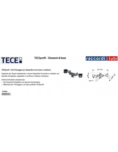 TECEprofil SET PER RUBINETTI DI ARRESTO 9020019