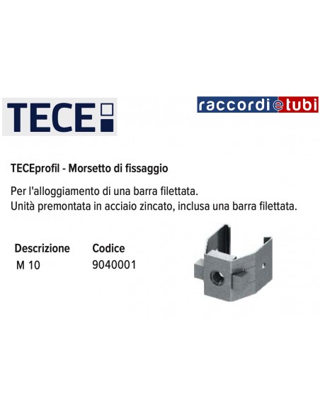 TECEprofil UNITA' DI FISSAGGIO FILETTO FEMMINA M10 9040001