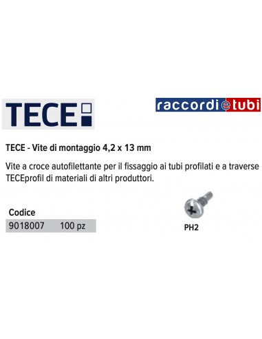 TECEprofil VITE MONTAGGIO 100P/Z 9018007