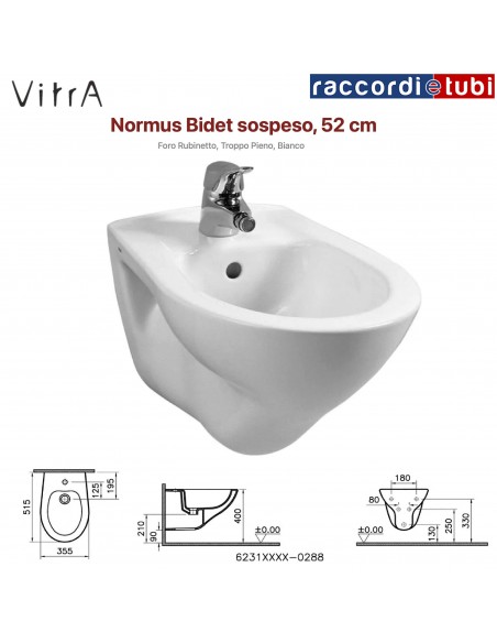 BIDET VITRA NORMUS HÄNGEND 6231L003-0288
