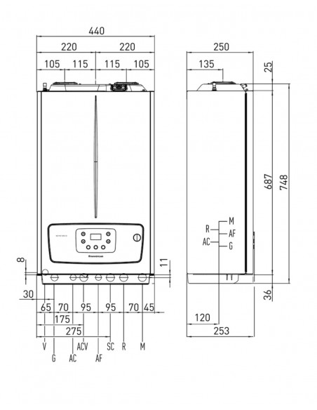 IMMERGAS CALDAIA VICTRIX TERA 24 V2 CONDENSAZIONE-METANO PRODUZIONE DI ACQUA CALDA
