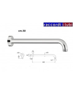 BRACCIO DOCCIA IN OTTONE LUNGHEZZA 50cm