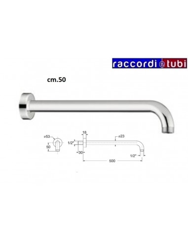 DUSCHARMSCHLIEßE AUS MESSING LÄNGE 50cm