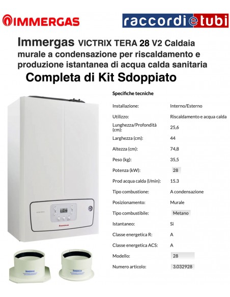IMMERGAS KESSELR VICTRIX TERA 28 V2 KONDENSATION-METHAN WASSERERWÄRMUNGSPRODUKTION
