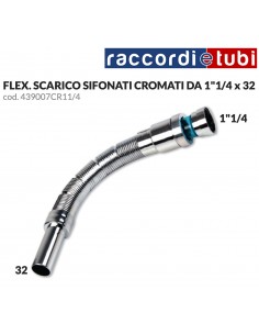 FLEX SCARICO SIFONATO CROMATO DA 1''1/4X32
