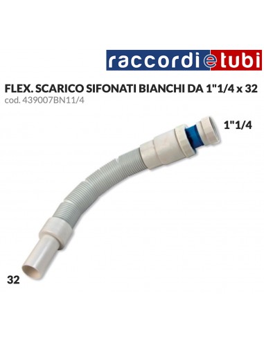 FLEX ABFLUSS SIFONIERT WEIß 1''1/4X32
