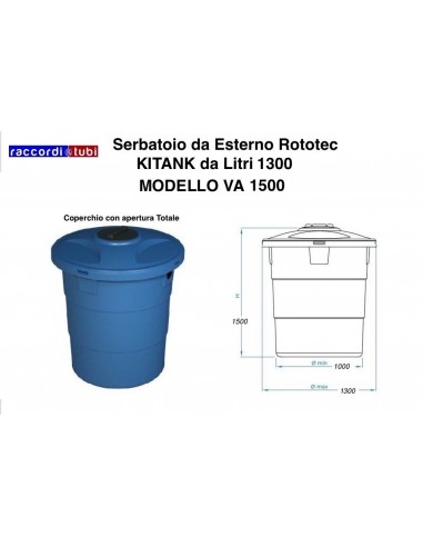 VERTIKALTANK LT.1300 KITANK ROTOTEC