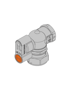 TECO GASVENTIL 1" IG 90° FÜR ZÄHLER DRUCKANSCHLUSS