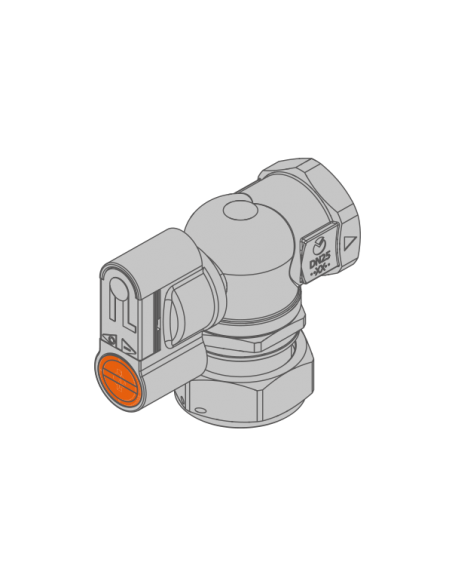 VALVOLA GAS TECO 1" FF 90° PER CONTATORE PRESA DI PRESSIONE