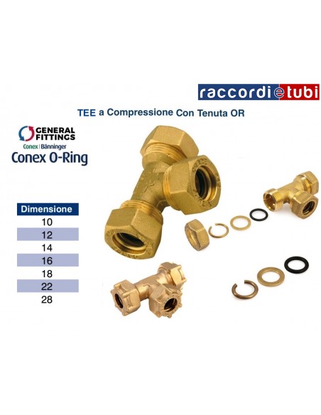 TEE OTTONE CON OR DIAMETRO 28