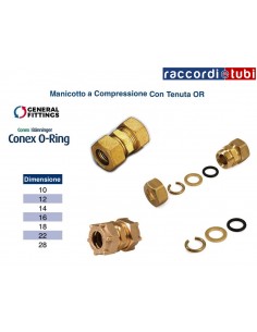MESSINGMANSCHETTE MIT O-RING DURCHMESSER 22