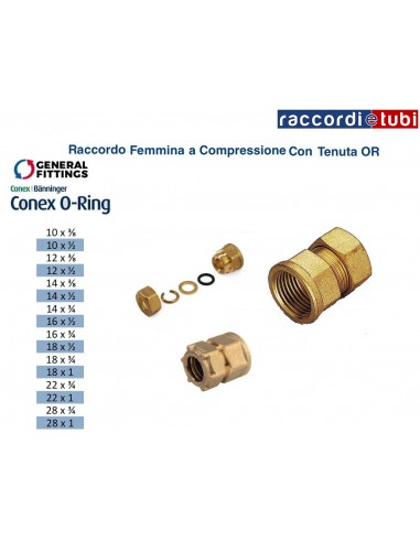 RACCORDO OTTONE CON OR DIRITTO FEMMINA 1/2X14