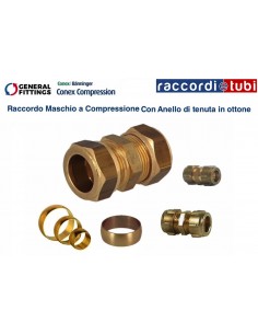 MANICOTTO OTTONE CON OGIVA DIAMETRO 15X15