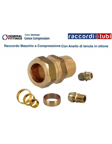 RACCORDO OTTONE CON OGIVA DIRITTO MASCHIO 1/2X15