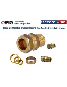 RACCORDO OTTONE CON OGIVA DIRITTO MASCHIO 1/2X14