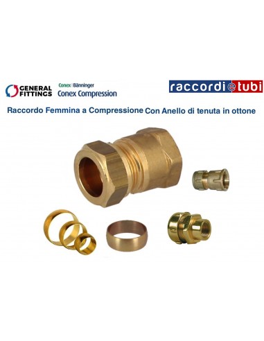 RACCORDO OTTONE CON OGIVA DIRITTO FEMMINA 3/4X16