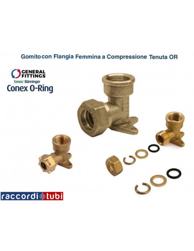 GOMITO IN OTTONE CON FLANGIA OR 1/2X14