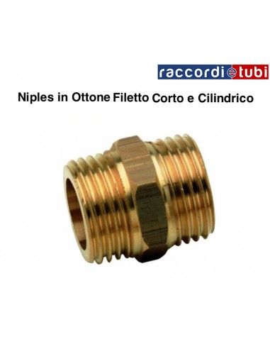 NIPLES OTTONE FILETTO CILINDRICO MM 1"