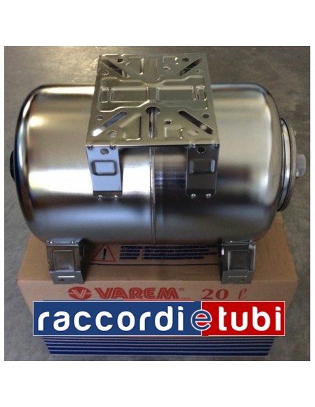 POLMONE IN ACCIAIO INOX VAREM DA LITRI 20 BASE   PIEDI DIAMETRO 1"