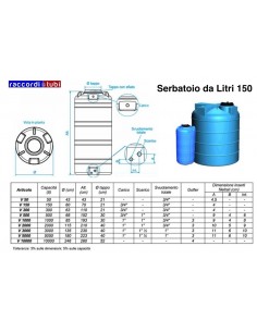 SERBATOIO VERTIC.LT.150 DA EST.ROTOTEC