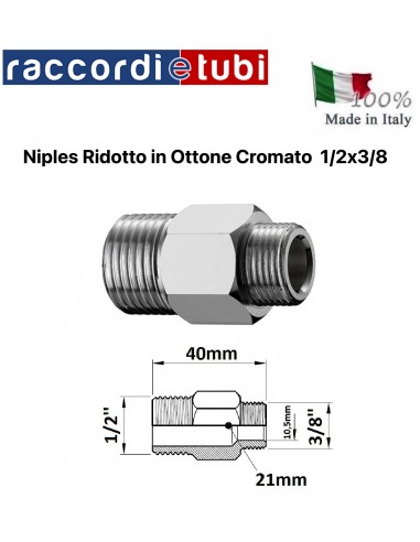 NIPLES RIDOTTO IN OTTONE CROMATO  SENZA ROSONE...