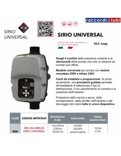 INVERTER SIRIO UNIVERSAL ITALTECNICA 230/230+380 10,5A 9,7A
