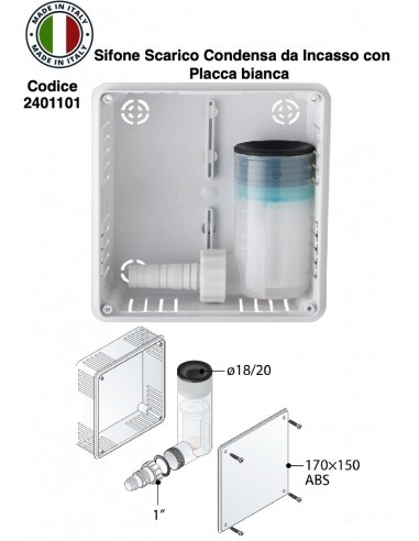 SIFONE SCARICO CONDENSA DA INCASSO CON SIFONE E...