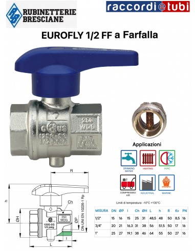 VALVOLA EUROFLY 1/2 FF FARFALLA 60000104