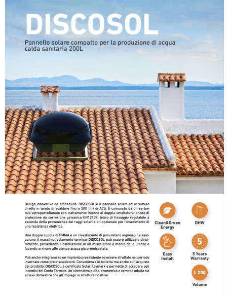 PANNELLO SOLARE ATI HYDROSOL 200 HS200