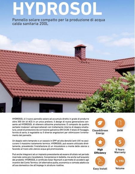 PANNELLO SOLARE ATI HYDROSOL 200 HS200