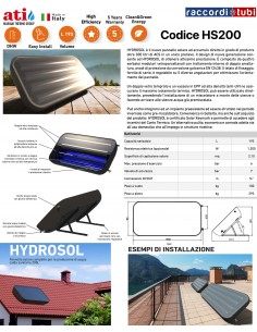 PANNELLO SOLARE ATI HYDROSOL 200 HS200