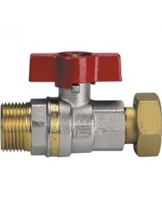 KUGELHAHN 1/2X1/2 MF GERADE MIT SCHWENKRAD