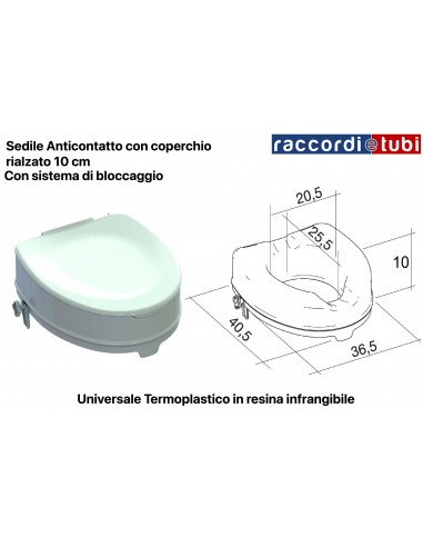 SEDILE ANTICONTATTO RIALZATO h.CM.14 SENZA...