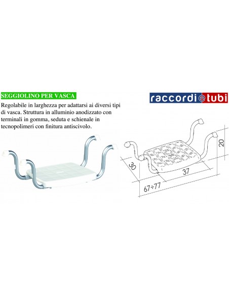 BADESITZ FÜR WANNE MIT ALUMINIUMGESTELL