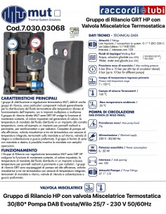 HP Nachspeisegruppe mit Thermostatmischventil 30/80° und...