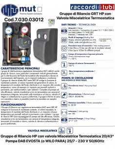 HP Nachspeisegruppe mit Thermostat-Mischventil 20/43° und...