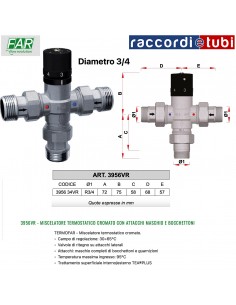 MISCELATORE TERMOSTATICO  FAR 3/4 3956 34VR 
