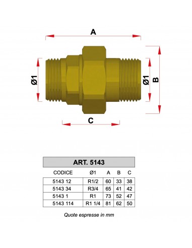 MESSING-DIREKTANSCHLUSS 1" MM FAR