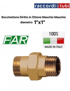 BOCCHETTONE OTTONE DIRITTO 1" MM FAR