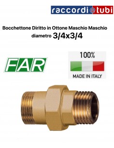 BOCCHETTONE OTTONE DIRITTO 3/4 MM FAR