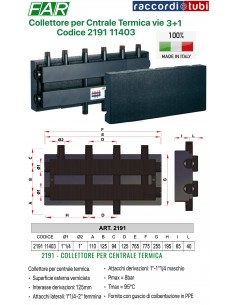 FAR SAMMLER AUS STAHL 3 1 WEGE 1.1/4X1" 2191 11403