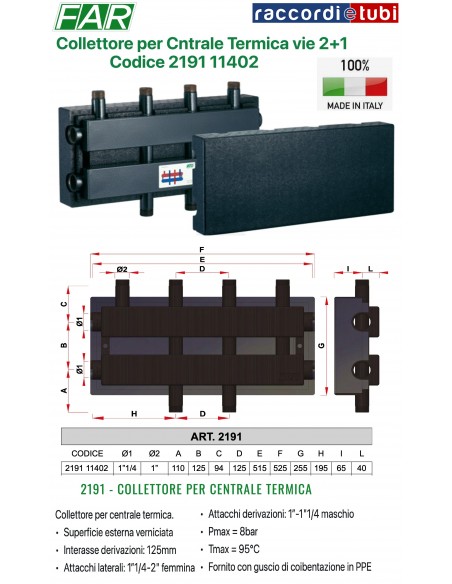 FAR-STAHLSAMMLER 2 1 WEGE 1.1/4X1" 2191 11402