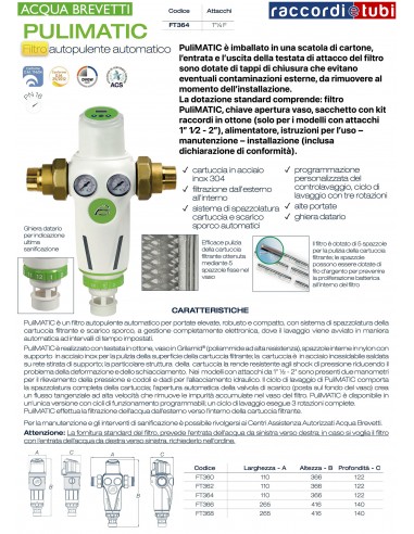 FILTRO AUTOPULENTE PULIMATIC 1.1/4 FT364