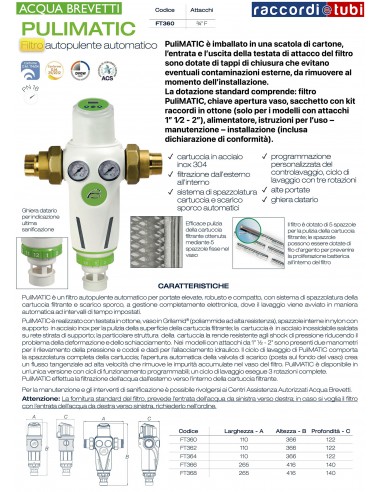FILTRO AUTOPULENTE PULIMATIC 3/4 FT360
