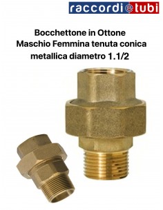 BOCCHETTONE OTTONE DIRITTO MF TENUTA CONICA 1.1/2