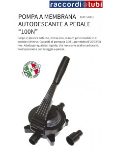 POMPA MEMBRANA MODELLO 100/N IN PP