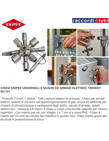 UNIVERSELLER SCHLÜSSEL KNIPEX TWINKEY