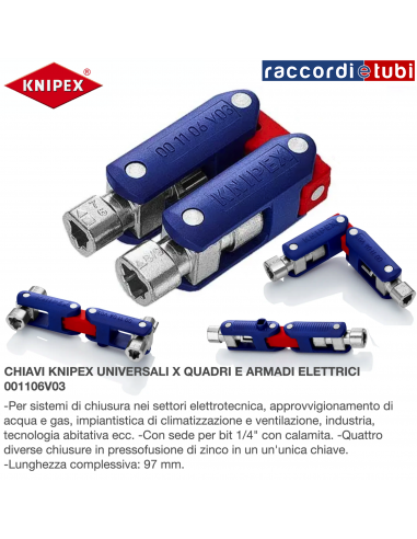 KNIPEX UNIVERSALSCHLÜSSEL FÜR SCHALTSCHRÄNKE...