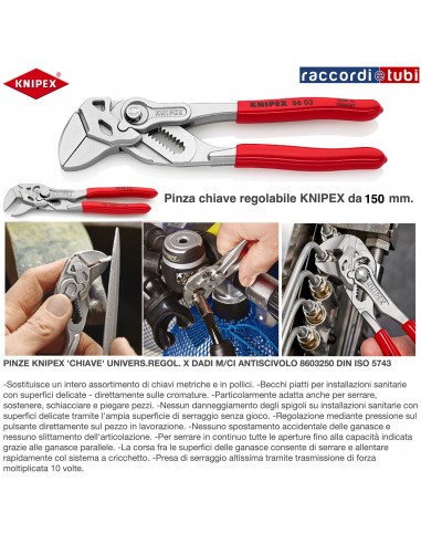 VERSTELLBARE SCHRAUBENMUTTER-SCHLÜSSEL KNIPEX 150