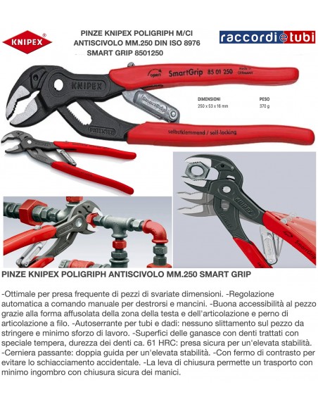 KNIPEX COBRA SMART GRIP ZANGE 250x53 x16 mm